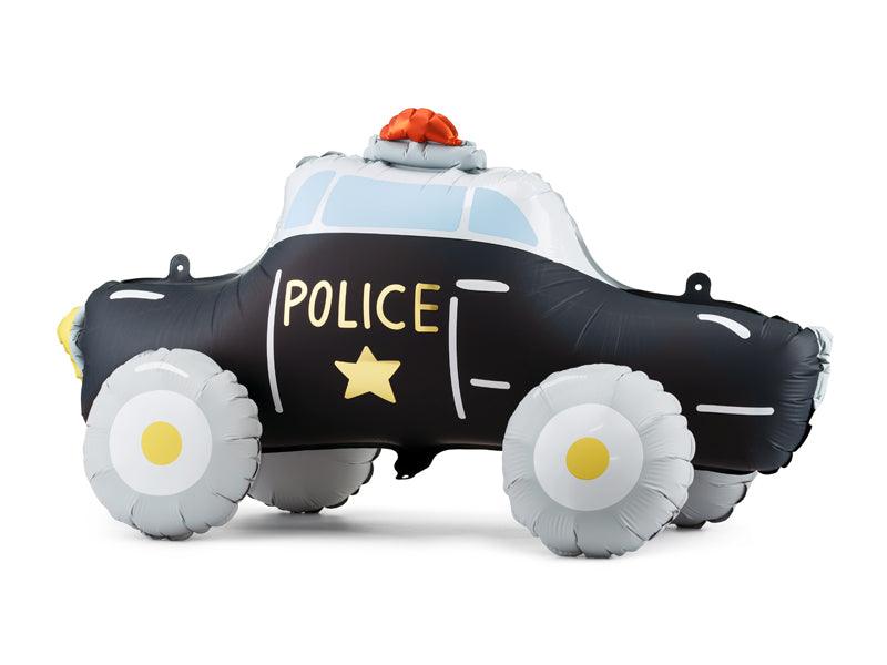 Stehender Folienballon Polizeiwagen, Mix, 90 x 41 cm - FeierGlanz